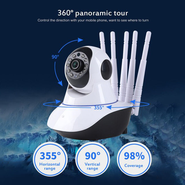 1080p Full HD Speed-X 5 Antenna Smart Security Camera (V380 Pro)