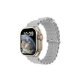 Smartwatch with a gray band on a white background