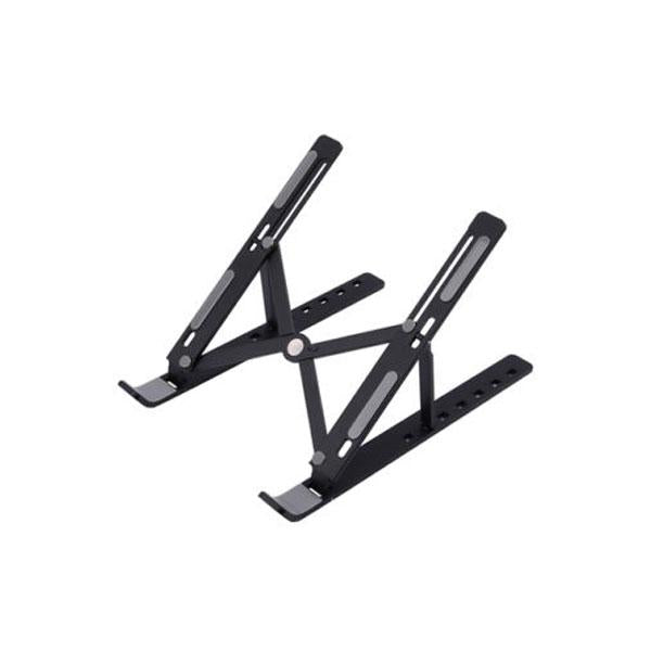 Black metal stand on a white background