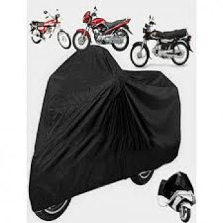 Pack of two waterproof parachute motorcycle bike covers displayed side by side