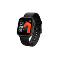 Smartwatch with a black band on a white background
