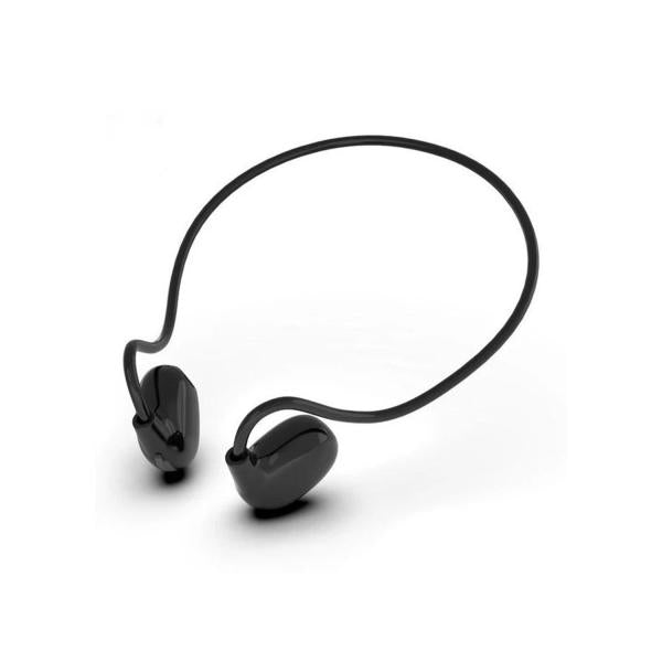 Pro Air neck hanging wireless earphone in black displayed on a white background
