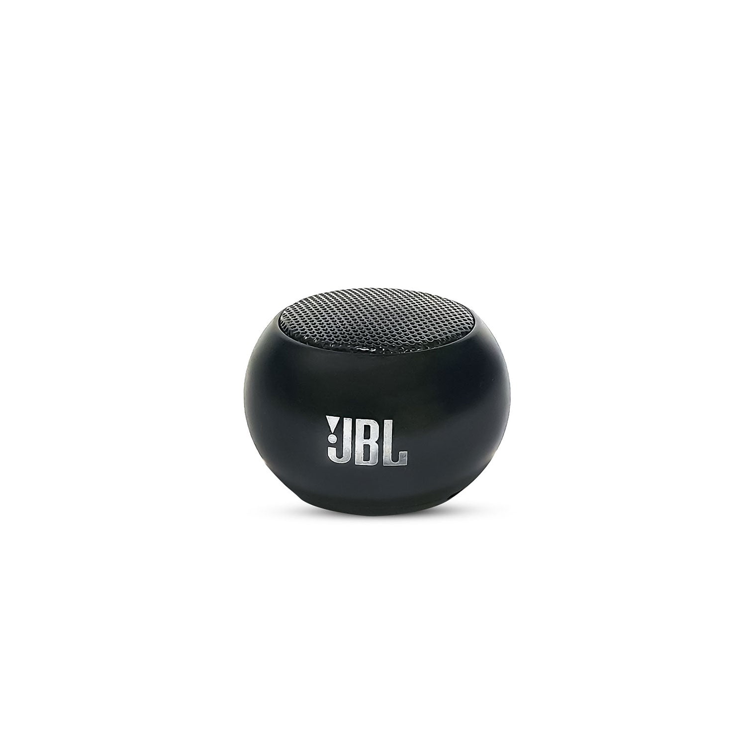 JBL M3 Mini portable speaker connected via Bluetooth to a smartphone playing music on a wooden desk