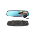 Car rearview mirror with built-in camera on a white background