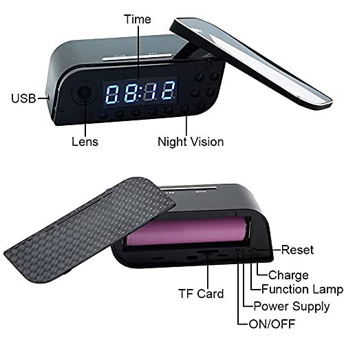 Hidden T3 Wifi Table Clock Hd 1080p